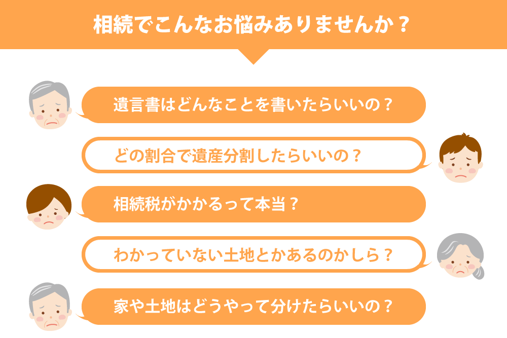 相続でこんなお悩みありませんか？